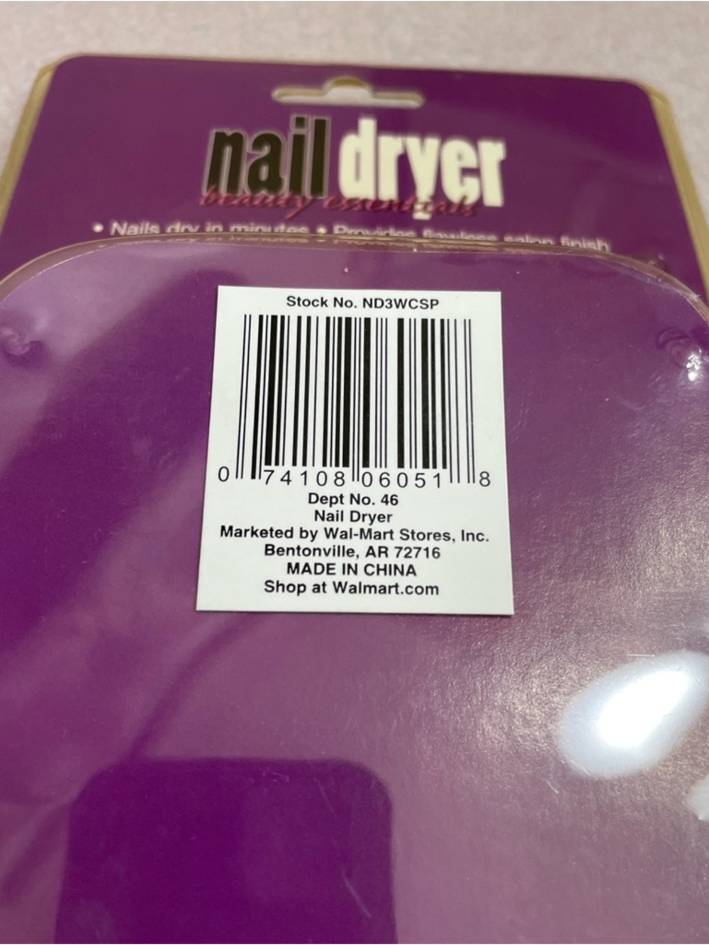CONAIR Hot Pink Portable Nail Dryer + File Beauty Essential NEW-SEALED - Picture 3 of 3